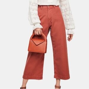 Free people we the free 100% cotton wide leg pants size 27